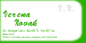 verena novak business card